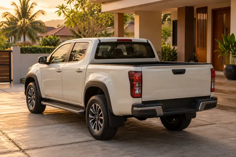 Ruang belakang kosong pada pickup.